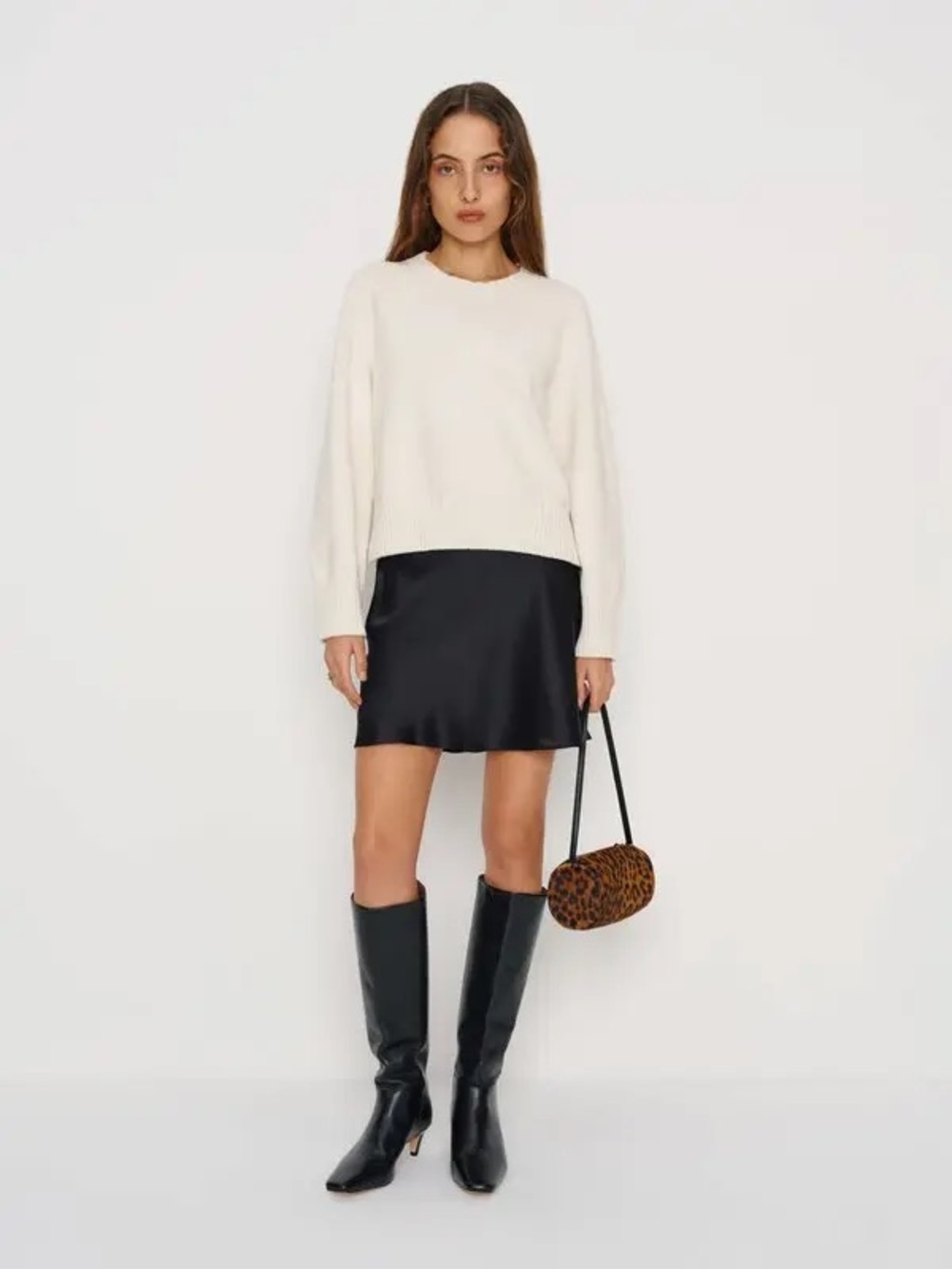 Reformation Black 100% Silk Slip Mini Skirt